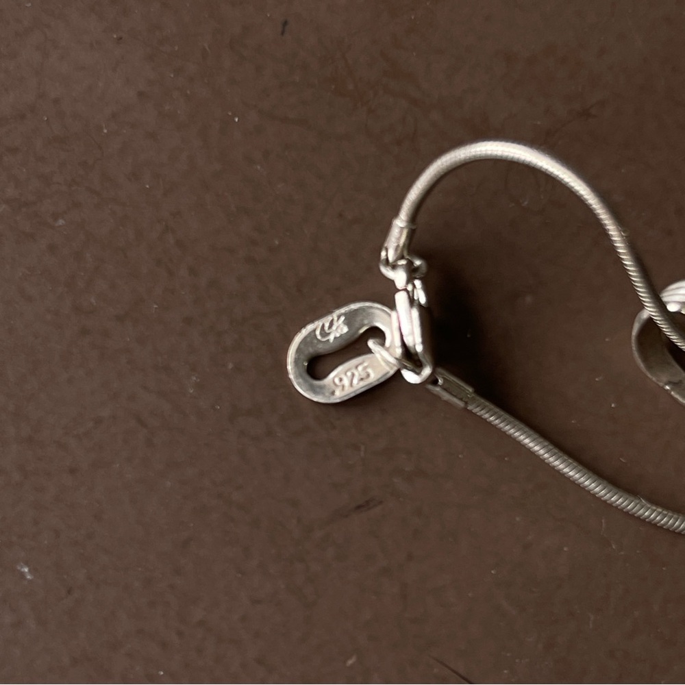 Vintage Egyptian hieroglyph sterling silver pendant and chain necklace. 16” - Picture 2 of 7